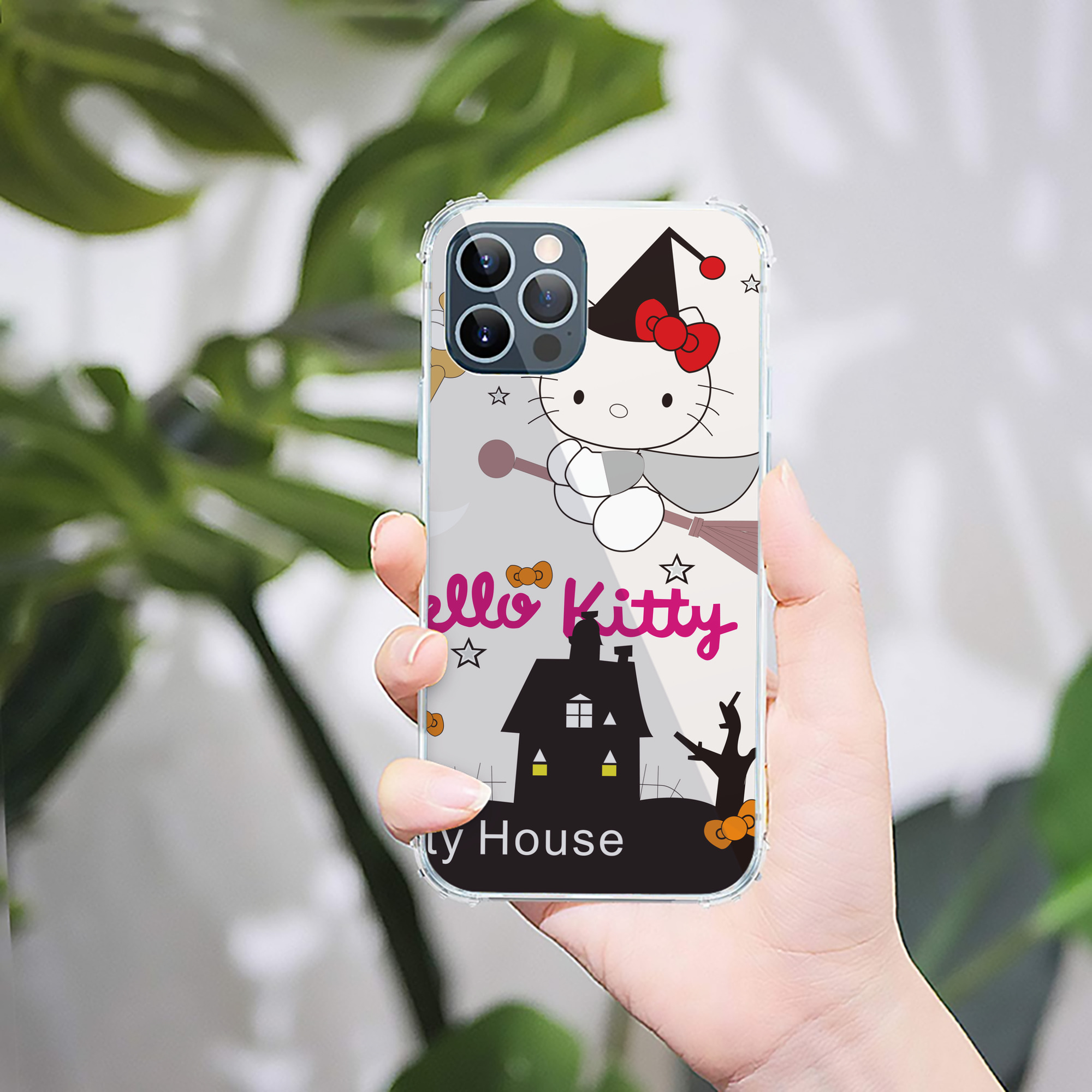 （画像用） Hello Kitty ハローキティ 【iPhone 12シリーズ対応】透明スマホケース（クリアソフトケース）